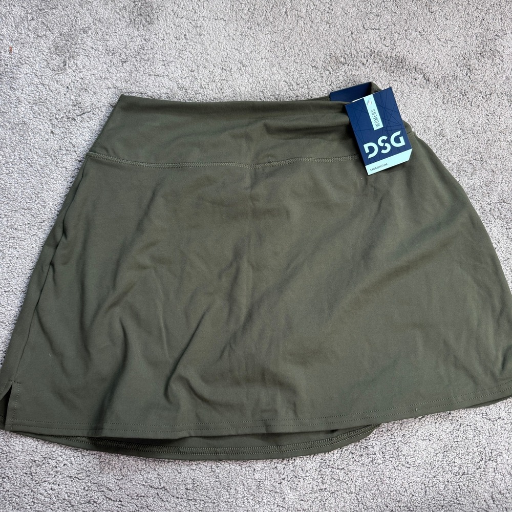 NEW DSG Women's Performance High Rise Skort Olive Green Tennis Golf